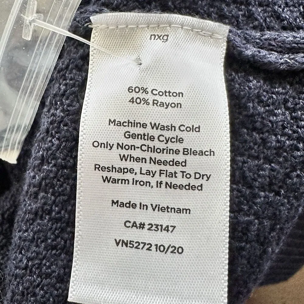 NWT Talbots Sweater Large Basket Weaver Knit Boat  cotton blend